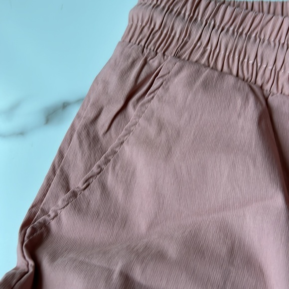 New with tags. Rose colored lightweight cargo wide leg pant. Elastic waist. - Picture 7 of 8